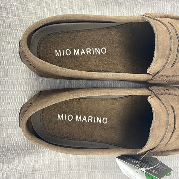 Mio Marino Brown Suede Upper Threaded Band Loafer Mens 10 Slipper Shoes - Picture 6 of 9